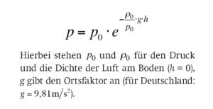 Barometrische Höhenformel