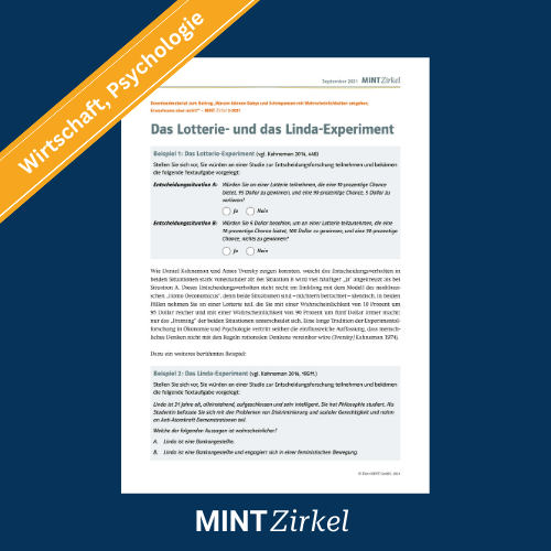 Das Linda-Lotterie Experiment 3-2021 Titelbild